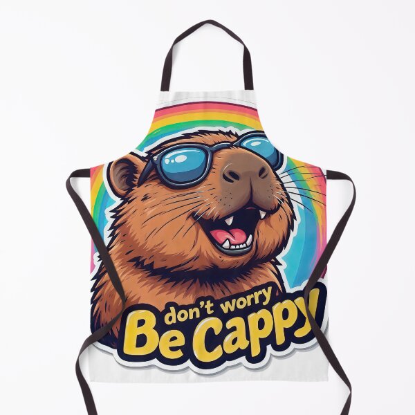 Item preview, Don't Worry, Be Cappy — Happy Capybara | Cute | Rainbow designed and sold by ArtMindFusion.