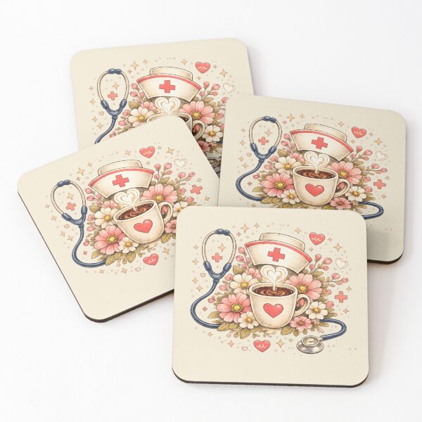 Item preview, Nurse Club Caring Coffee Badge designed and sold by Omni Craft .