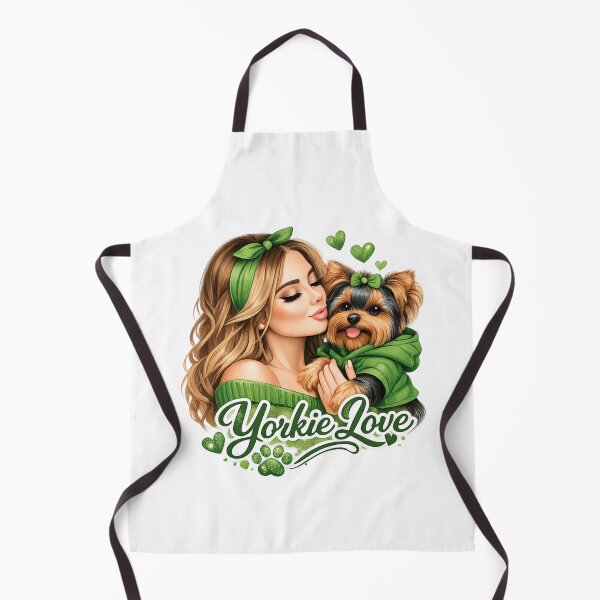 Item preview, Yorkie Love – Elegant Green Dog Mom Design designed and sold by Yorkie Magic Studio .