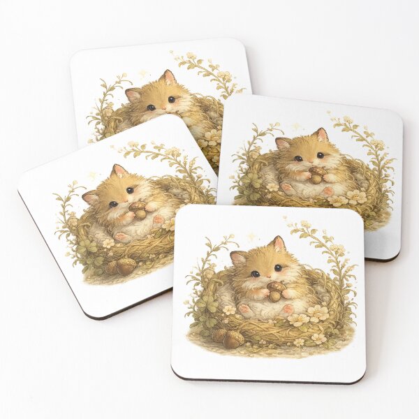 Item preview, Cute Hamster Nest Fantasy Art designed and sold by Color Reverie.