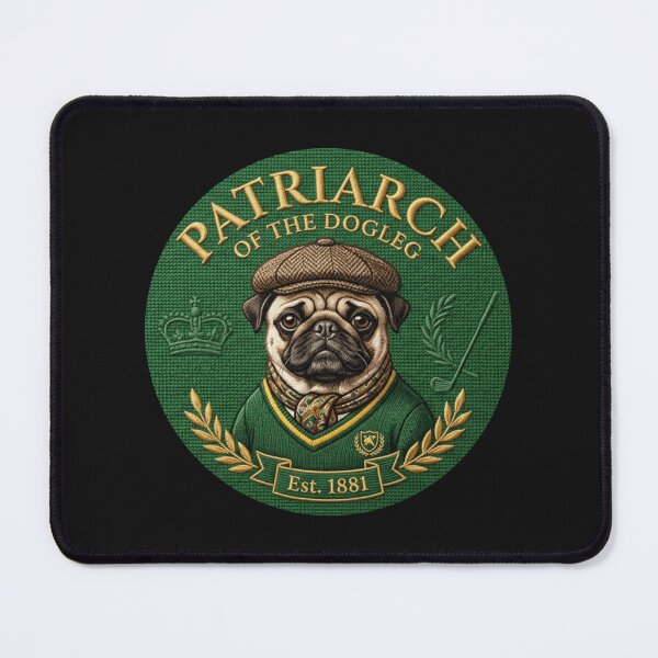 Item preview, Funny Vintage Pug Golf Design | Country Club Dog Artwork designed and sold by GREENSandGRACE.