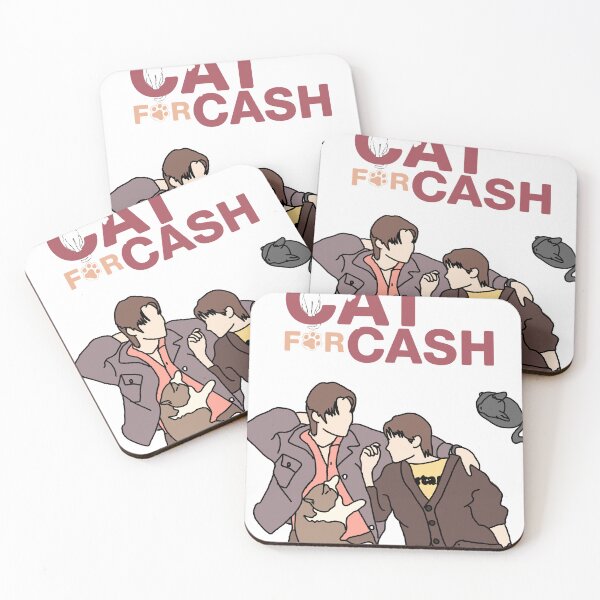 Item preview, Cat For Cash Thai BL series | FirstKhao Couple Fan Art Print (First Kanaphan & Khaotung Thanawat) designed and sold by LUVUBL.