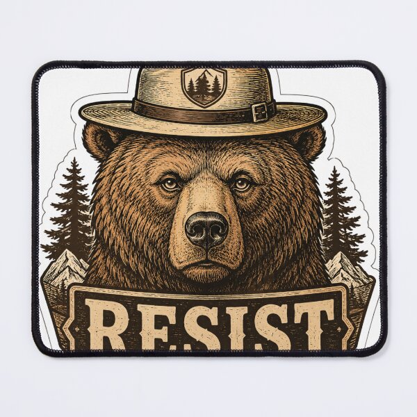 Item preview, Vintage Resist Smokey Bear - Protect Our National Parks designed and sold by Nawin19979shop.