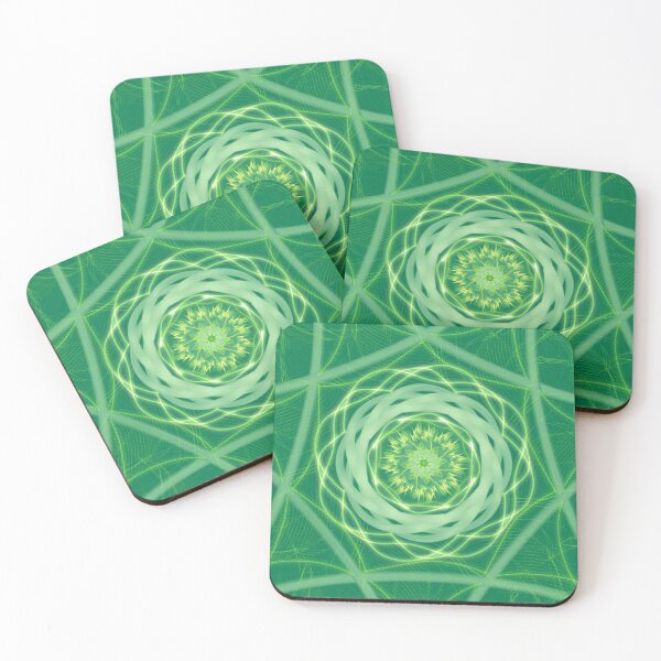 Item preview, Radiant Green Spirograph Mandala designed and sold by EsmArtUniverse.