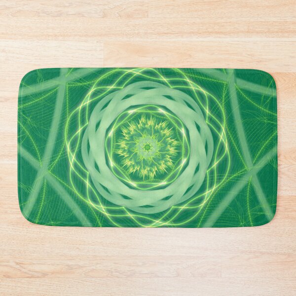 Item preview, Radiant Green Spirograph Mandala designed and sold by EsmArtUniverse.