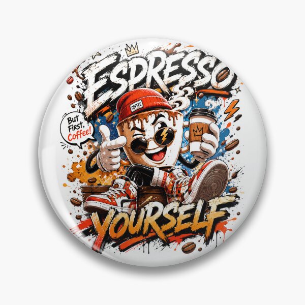 Item preview, Espresso Yourself Funny Coffee Lover T-Shirt | Cute Barista Streetwear Graphic Tee designed and sold by DigitalDream Gallery.