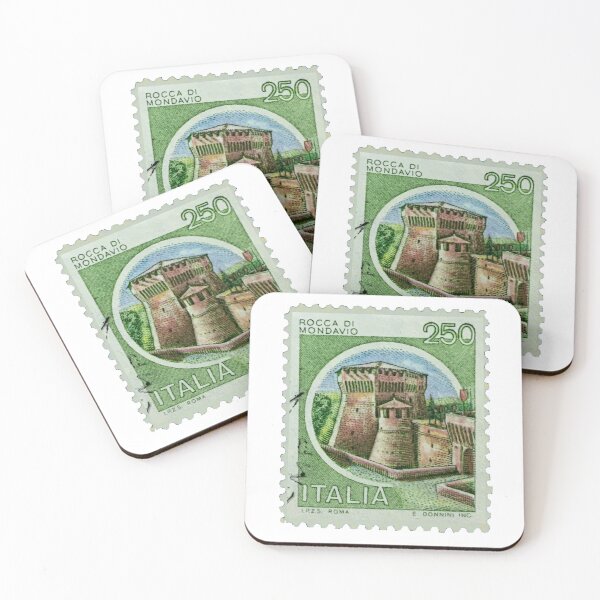 Item preview, Vintage Rocca Di Mondavio Italian 250 Lira Postage Stamp designed and sold by red-amber65.
