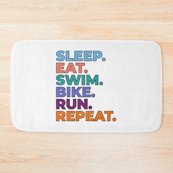 Item preview, Sleep Eat Swim Bike Run Repeat Funny Triathlon Motivation Design designed and sold by Triathlongram.