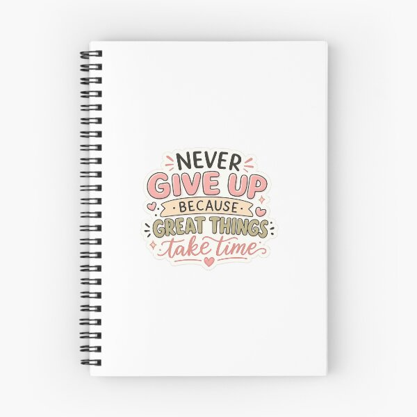 Item preview, Never Give Up Sticker, Motivational Quote Vinyl Decal designed and sold by Blushbomb.