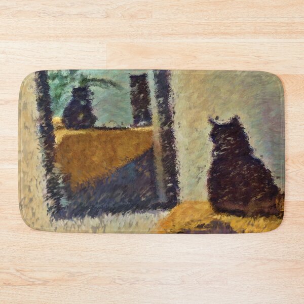 Item preview, Black cat facing a mirror designed and sold by PHYLOA.