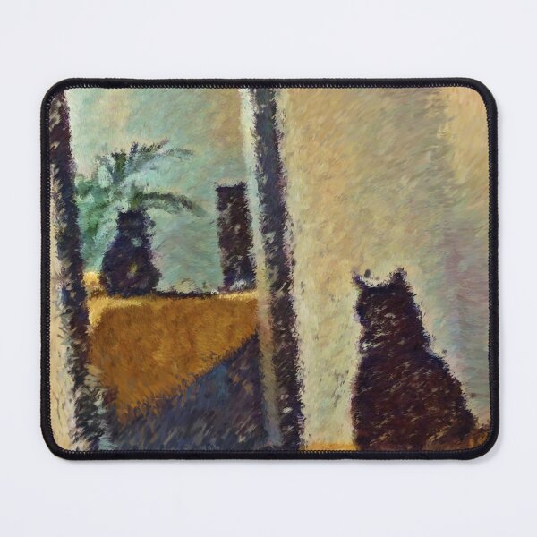 Item preview, Black cat facing a mirror designed and sold by PHYLOA.
