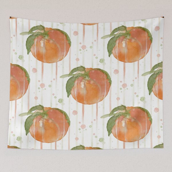 Item preview, Vintage Hand-painted Watercolor Orange Fruit Pattern designed and sold by Thewissal.
