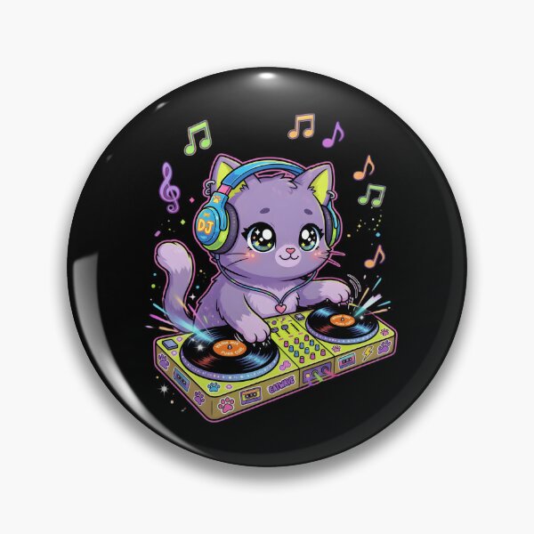 Item preview, Kawaii DJ Cat designed and sold by HarmonyTheKoala.