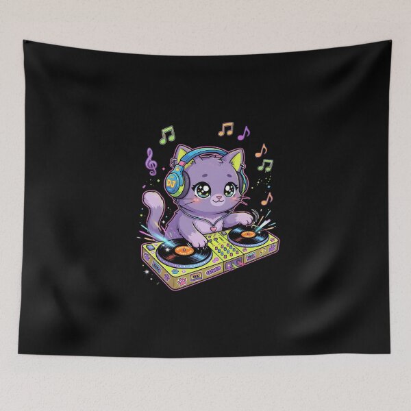 Item preview, Kawaii DJ Cat designed and sold by HarmonyTheKoala.