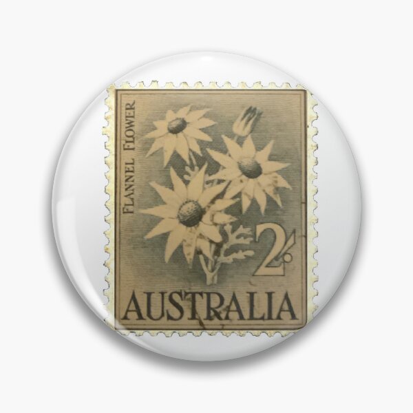 Item preview, Vintage Grey Australia Flower Postage Stamp designed and sold by red-amber65.