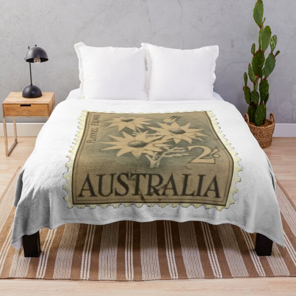 Item preview, Vintage Grey Australia Flower Postage Stamp designed and sold by red-amber65.