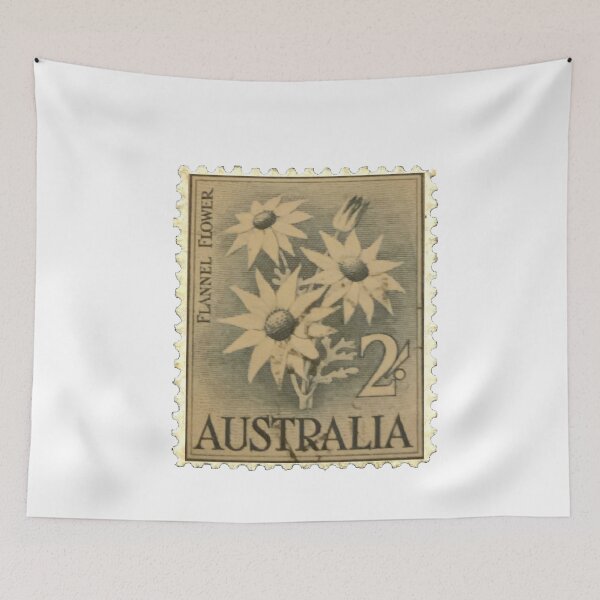 Item preview, Vintage Grey Australia Flower Postage Stamp designed and sold by red-amber65.