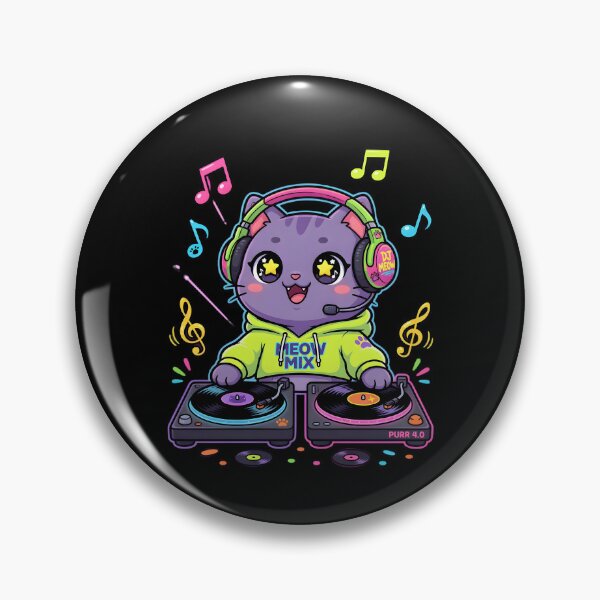 Item preview, Kawaii DJ Cat designed and sold by HarmonyTheKoala.