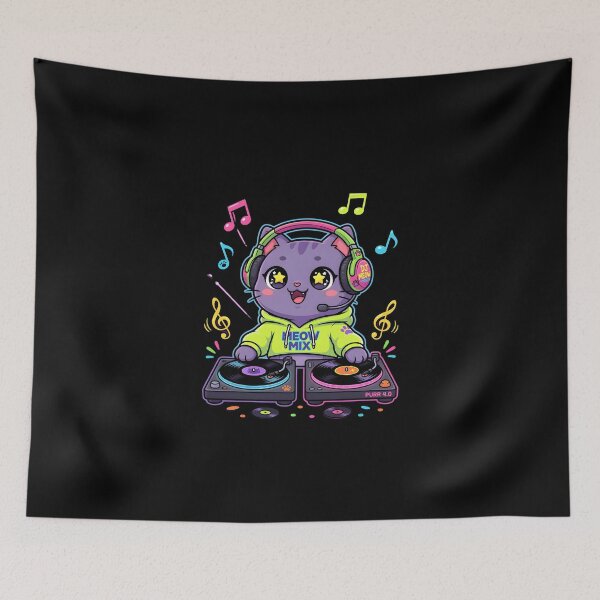 Item preview, Kawaii DJ Cat designed and sold by HarmonyTheKoala.