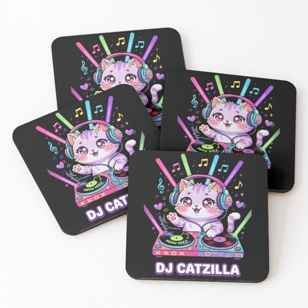 Item preview, Kawaii DJ Cat designed and sold by HarmonyTheKoala.