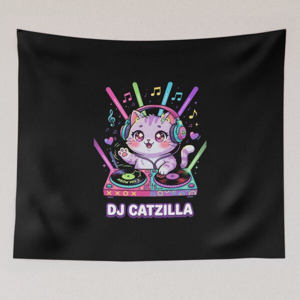 Item preview, Kawaii DJ Cat designed and sold by HarmonyTheKoala.
