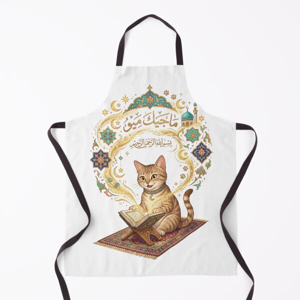 Item preview, Islamic Magic Meow: Happy Arabian Cat Reading Quran designed and sold by Spiritualwall.