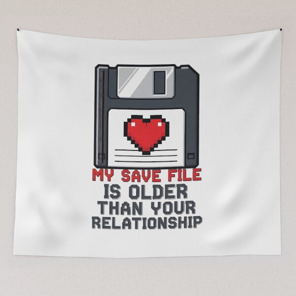 Item preview, Retro Floppy Disk Pixel Heart Gamer Humor designed and sold by RetroPixel Apparel.