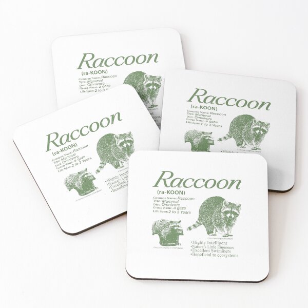 Item preview, Raccoon Nature Fact Urban Wildlife Art designed and sold by Colorful-Garden.