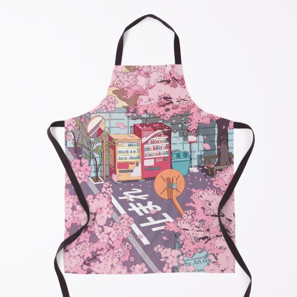 Item preview, A beautiful aesthetic Tokyo street and the pink sakura tree blossom designed and sold by AnGoArt.