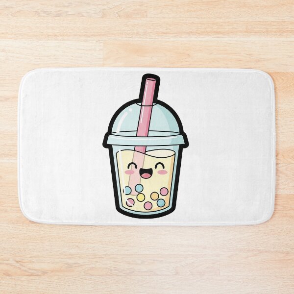 Item preview, Happy Smiling Kawaii Bubble Tea Illustration designed and sold by Osmose-Studio ⭐⭐⭐⭐⭐.