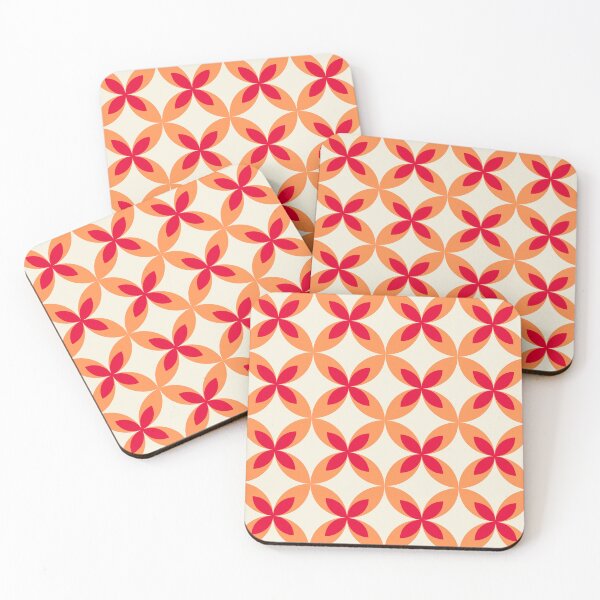 Item preview, Bauhaus Abstract Minimalist Orange Flowers  designed and sold by Volt Junkies.