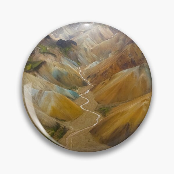Item preview, Vibrant Rhyolite Mountain Valley – Epic Aerial Highlands Landscape Photography designed and sold by JohnManuelPhoto.