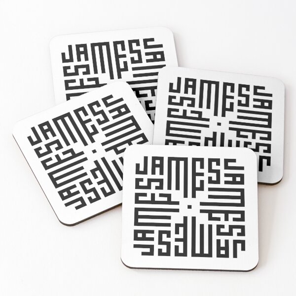 Item preview, JAMES | Black  | Modern Geometric Kufi Calligraphy | From Name to Art   designed and sold by FOR YOUR NAME.