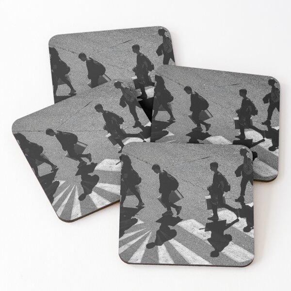 Item preview, Minimalist Black and White Kids on Crosswalk Silhouette designed and sold by SergeiLorgus.