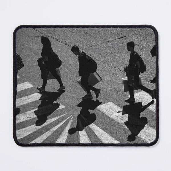 Item preview, Minimalist Black and White Kids on Crosswalk Silhouette designed and sold by SergeiLorgus.