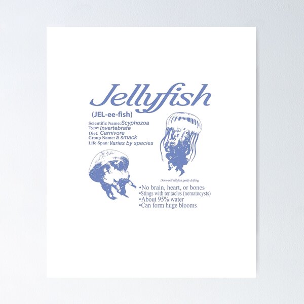 Item preview, Jellyfish Marine Biology Science Art designed and sold by Colorful-Garden.