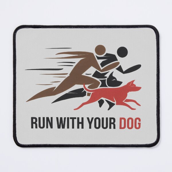 Item preview, Run With Your Dog Silhouette Art | Energetic Running Fitness Graphic designed and sold by Firas Aljazzar.
