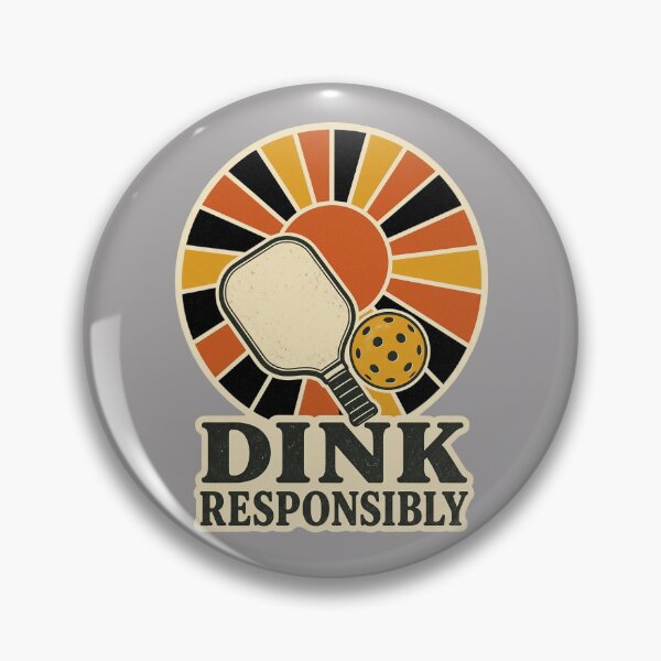 Item preview, Funny Pickleball Quote - Dink Responsably - Retro Vintage Pickleball Art designed and sold by BelievingCreate.
