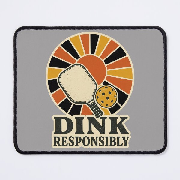 Item preview, Funny Pickleball Quote - Dink Responsably - Retro Vintage Pickleball Art designed and sold by BelievingCreate.