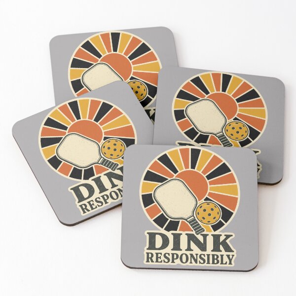 Item preview, Funny Pickleball Quote - Dink Responsably - Retro Vintage Pickleball Art designed and sold by BelievingCreate.