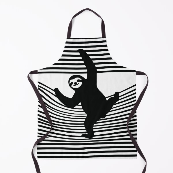 Item preview, Trippy Sloth Optical Illusion Black and White Op Art Line Graphic designed and sold by WormJ.