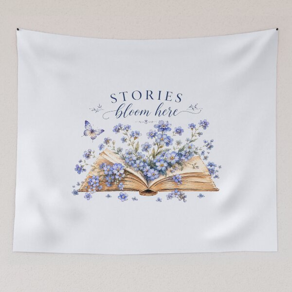 Item preview, Stories Bloom Here Vintage Floral Art designed and sold by Blueberry-art23.
