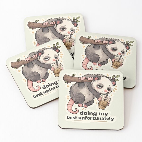 Item preview, Doing My Best Unfortunately Possum Shirt — Sad Opossum Coffee Funny Meme Design designed and sold by Gremlin Hours.