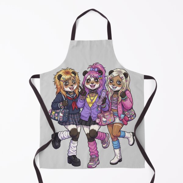 Item preview, The pandas have transformed into Shibuya “kogal” girls from the 1990s and 2000s.　kawaii designed and sold by LOVEARTDESIGN.