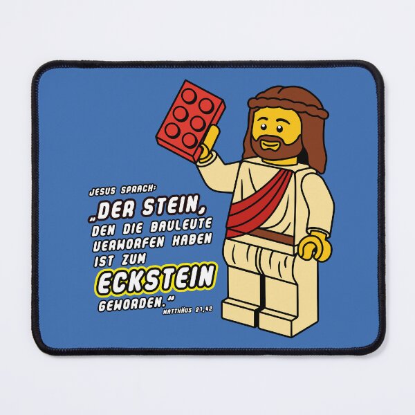 Item preview, Cornerstone Bible verse with clamping block cartoon Jesus designed and sold by GiborDesign.