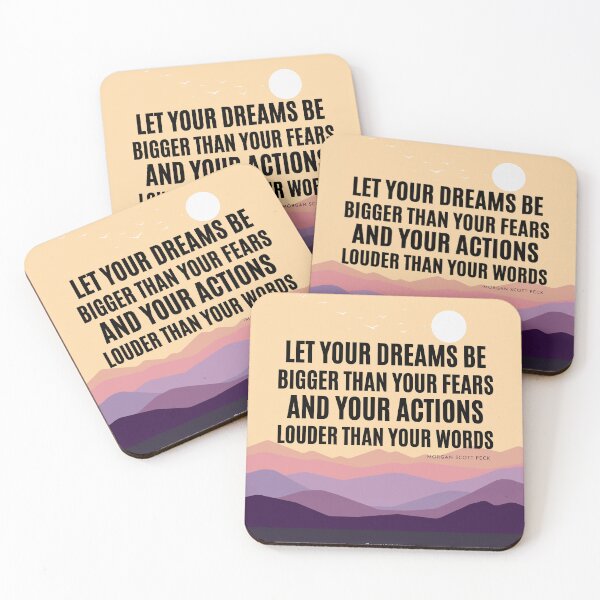 Item preview, Dreams bigger than fears Motivational quote poster designed and sold by Studio Krishnaa.
