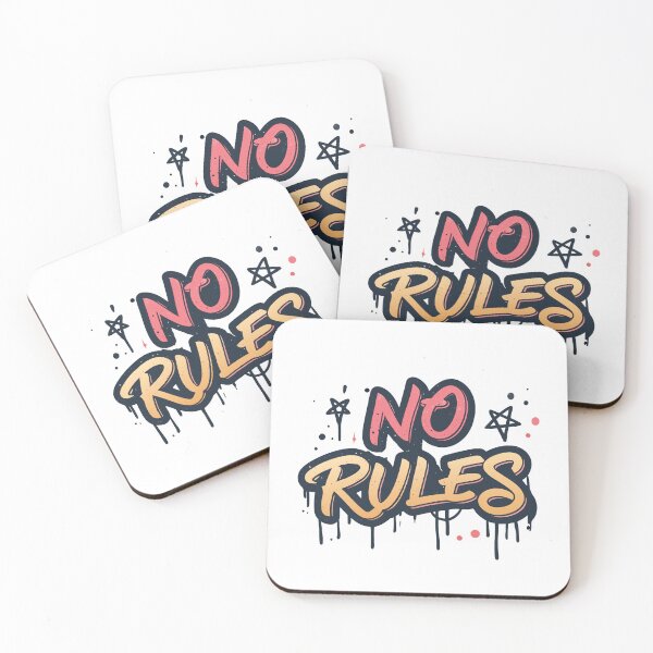 Item preview, Urban Graffiti Style "No Rules" Typography Design with Street Art Aesthetic designed and sold by Ahmed-khafagy.