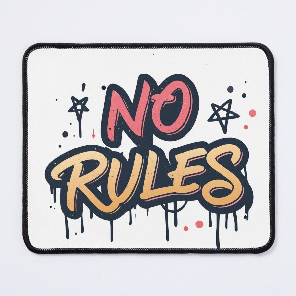 Item preview, Urban Graffiti Style "No Rules" Typography Design with Street Art Aesthetic designed and sold by Ahmed-khafagy.