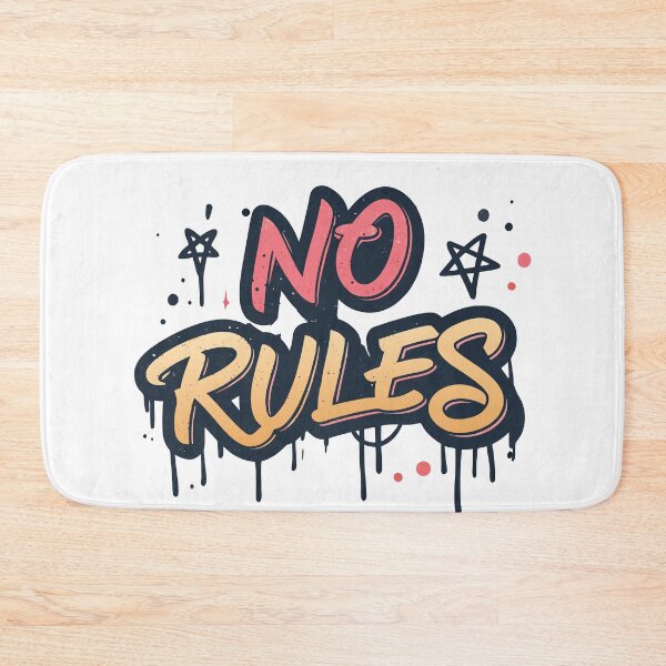 Item preview, Urban Graffiti Style "No Rules" Typography Design with Street Art Aesthetic designed and sold by Ahmed-khafagy.