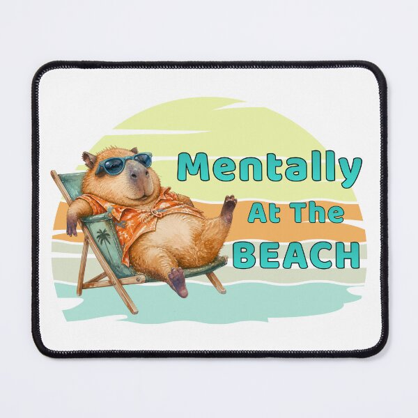 Item preview, Funny Summer Capybara - Mentally At The Beach designed and sold by TherezaDesign.